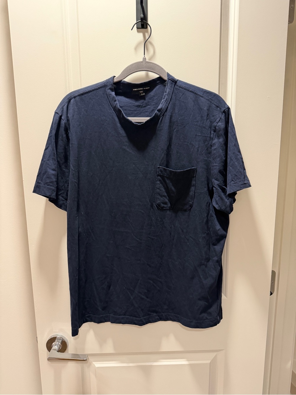 James Perse Navy Short-Sleeve Pocket Tee